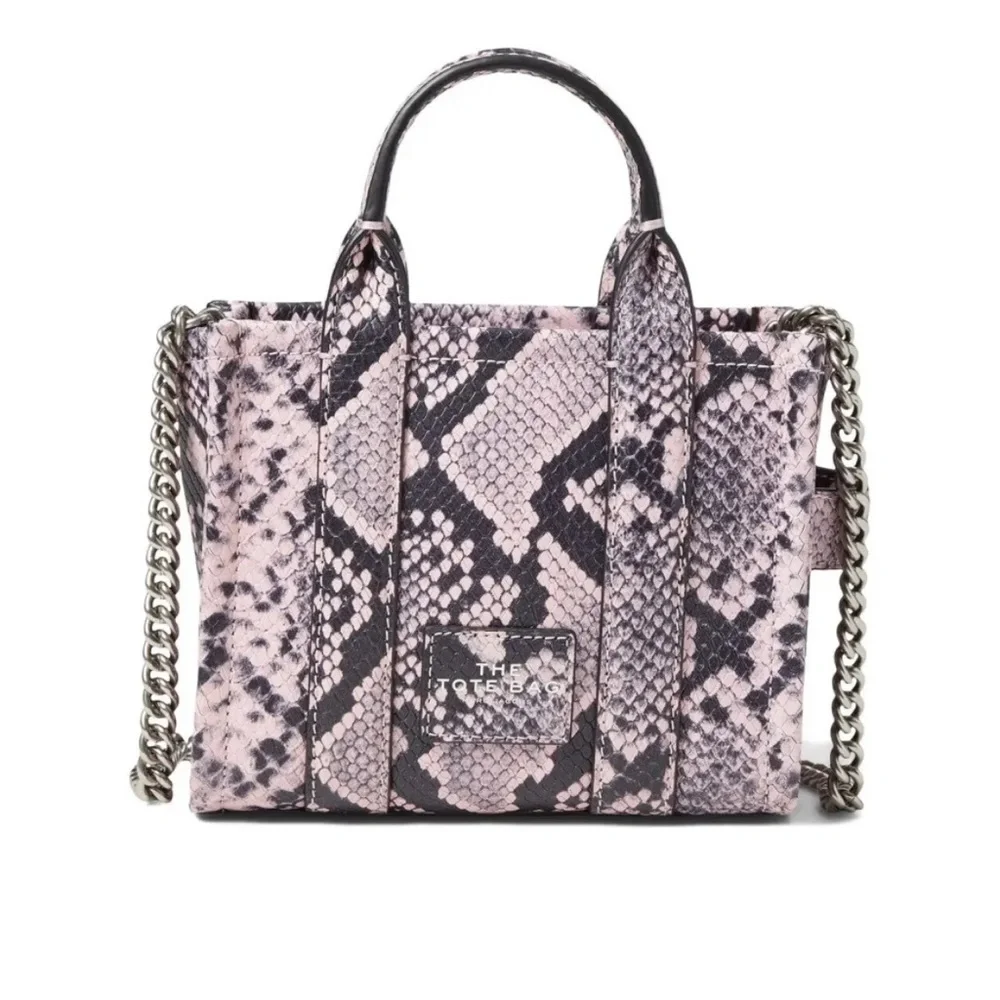 *NEW* MARC JACOBS-SNAKE EMBOSSED LEATHER MICRO TOTE COLOR BLEACHED MAUVE-MULTI - Picture 7 of 7